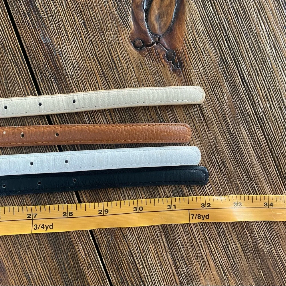Set of girls faux leather belts